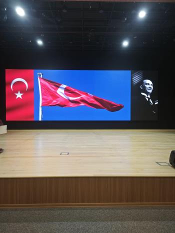 MEHMET AKİF ERSOY KONFERANS SALONU LED EKRANI KURULUMU TAMAMLANDI